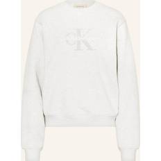 Calvin Klein XL Pullover Calvin Klein Sweatshirt graumeliert weiß