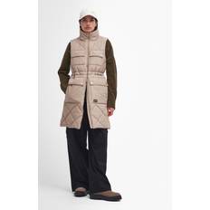 Beige - Women Vests Barbour International Meir Longline Gilet