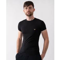 Emporio Armani White T-shirts Emporio Armani Men's Slim-Fit Stretch Cotton T-Shirt, Black 38/Regular