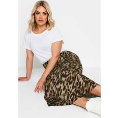 XS Skirts Yours Maxirock in Braun mit Leopardenmuster-Bunt