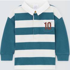 John Lewis Baby Striped Rugby Shirt, Blue