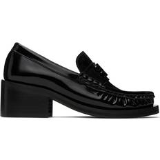 Ganni Loafers Ganni Women's Butterfly Patent Mid Heeled Loafers Black