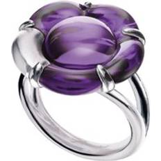 Amethyst Rings Baccarat Flower Silver Purple Crystal Flower Ring 2803462