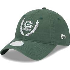 Caps New Era Women's Green Green Bay Packers Leaves 9TWENTY Adjustable Hat