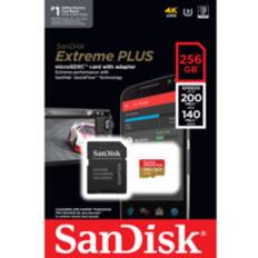 SanDisk 256GB UHS-I Extreme PLUS microSDXC Memory Card