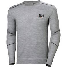 Gråa - Herr Underställstoppar Helly Hansen Lifa Undertröja Merinoull Med Långa Ärmar - Grå