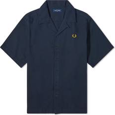 Fred Perry Men Shirts Fred Perry Pique Texture Revere Collar Sh blue male Shortsleeves now available at BSTN in