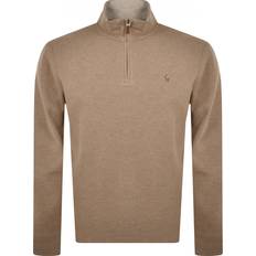 Polo Ralph Lauren Estate-Rib Short Zip Jersey - Cloud/Dune Grey Mottled