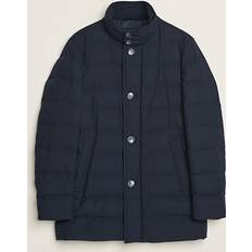 Cashmere - Herre Frakker Herno Cashmere Flannel Down Coat Navy