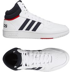 Uomo Scarpe da Palestra e Allenamento Scarpe Hoops 3.0 Mid Classic Vintage - Cloud White/Legend Ink/Red