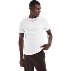 FARAH Herr T-shirts FARAH Stacy Vit t-shirt med ficka-Vit/a