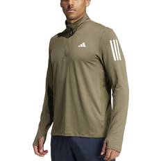 Grün - Trainingsbekleidung T-Shirts ADIDAS Herren Rollkragen Own the Run Half-Zip Grau