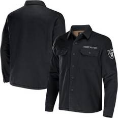 American Football Jackets & Sweaters Men's NFL x Darius Rucker Collection by Fanatics Black Las Vegas Raiders Canvas Button-Up Shirt Jacket