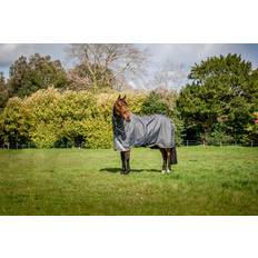 Horseware Amigo Bravo 12 Plus Regndækken Med Hals - Grå/Navy