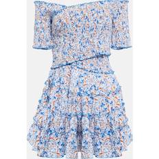 Poupette St Barth Soledad floral cotton minidress multicoloured (UK 12)
