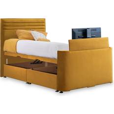 Roseland Furniture Ryton Upholstered Velvet Ottoman TV Bed Double King & Superking