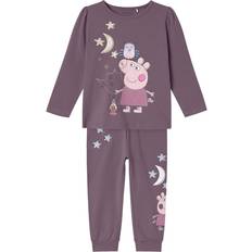 Elastan Pyjamasser Børnetøj Name It Peppa Pig Nightset - Arctic Dusk (13235949)