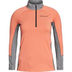 Peak Performance Dame Undertøj Peak Performance Magic Hafl Zip Dame Skiundertrøje Light orange/Grey melange-XL