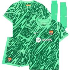 Children Football Kits Barcelona Nike Heim-Torwart-Stadiontrikot 2024 25 kleine Kinder