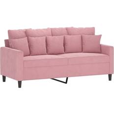 Métal Canapés vidaXL 2-Sitzer-Sofa Rosa 140 cm Samt Sofa Zweisitzer