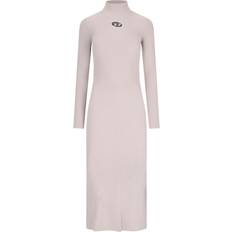 Beige - Donna Vestiti Diesel Mock Neck Midi Dress - Cream