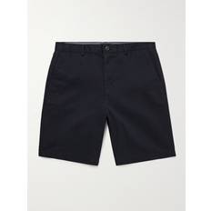 Club Monaco Maddox Straight-Leg Cotton-Blend Twill Shorts Men Blue UK/US