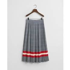 Gant Grey Skirts Gant Women Check Print Pleated Skirt