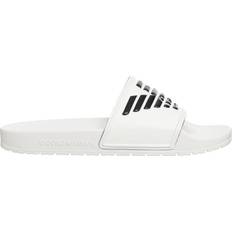 Stof - Unisex Badesandaler Emporio Armani Flade PVC Logo Mules Sko Herre - Hvid