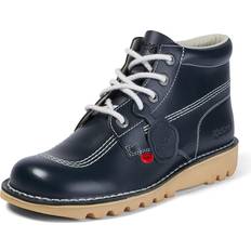 Kickers Bottes Kickers Bottes En Cuir - Bleu Marine/Naturel