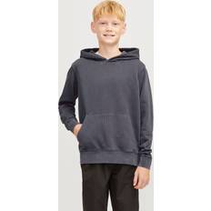 Hoodies Jack & Jones Enfärgat Hoodie Junior Grå