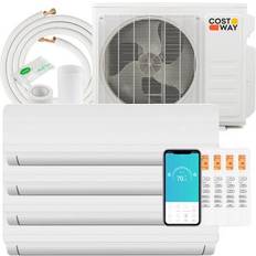 Costway 36000 BTU 4 Zone 19 SEER2 Mini Split AC with Heat Pump-9K 9K 9K 12K