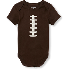 The Children's Place 1-3M Bodysuits The Children's Place Baby Single Short Sleeve 100% Cotton Bodysuits, Football, 3-6 Months