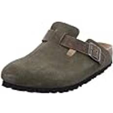 Plata Sandalias Birkenstock Boston Mixed Leather Narrow Fit