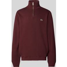 Lacoste Red Jumpers Lacoste High Neck 1/2 Zip Sweat Top Dark Red, Dark Red, 2Xl, Men