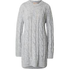 Laine Robes Michael Kors Robe Pull En Laine D'Alpaga Mélangée Torsadée - Gris