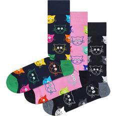 Turkosa Strumpor Happy Socks 3-pack Mixed Cat Gift Box Mixed 36/40 * Kampanj *