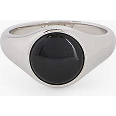 Vitaly Mens Stainless Steal Bond Steel and Onyx Ring