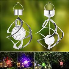 Silver Garden Ornaments Valtron LED Solar Light Outdoor Waterproof Solar Powered Colorful - Silver