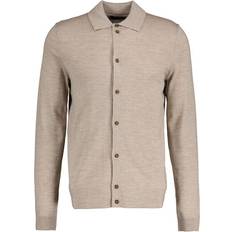 Merinoull Skjortor Morris Stockholm-Merino Knitted Shirt-Kaki-Wool-XL