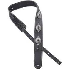 Richter 1777 Raw II Concho Black Old Silver Guitar Strap