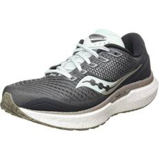 Saucony Women's Triumph 18, Charcoal/Sky, Wide