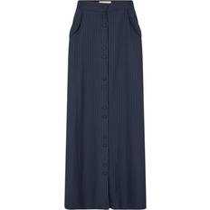 Lollys Laundry Eden Pinstriped Woven Maxi Skirt - Blue