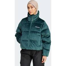 Fluweel Jassen Regen Velvet Puffer Donsjack - Mineral Green