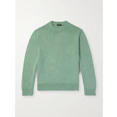 Zegna Organic Cotton and Silk-Blend Sweater Men Green IT