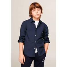 Ficka Skjortor Barnkläder Tommy Hilfiger Solid Stretch Poplin Shirt - Blå