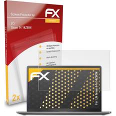 Screen Protectors atFoliX 2x panzerfolie für lg gram 14 14z90n schutzfolie matt&stoßfest folie Transparent