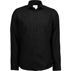 Seven Seas Fine Twill Slim fit skjorta, Svart