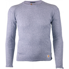 Cotton - Men Base Layers Carhartt Men's Base Layer Thermal Shirt Force Midweight Cotton Heather Grey