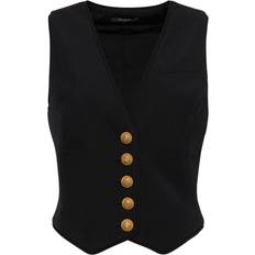 Balmain Gilets Balmain Gilet En Satin Et Grain De Poudre