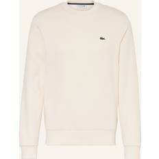 Beige - Femme Vêtements Lacoste Sweatshirt Molleton Col Rond Taille - Blanc écru